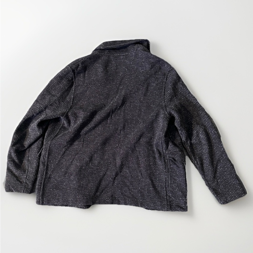 Wallace Barnes Sweater Mens Medium Gray Cardigan Salt Pepper Fleece - Picture 3 of 10